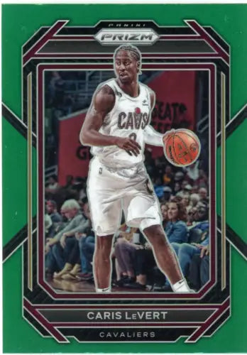 Caris LeVert basketball card from 2022-23 Panini Prizm Green #77 for collectors