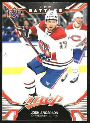 Hockey trading card 2022-23 Upper Deck MVP Ice Battles Josh Anderson Canadiens NM-MT