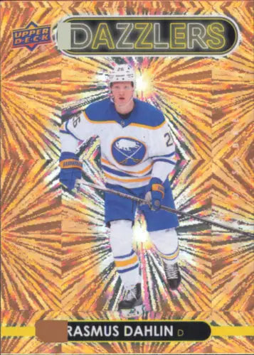 Rasmus Dahlin Upper Deck Dazzlers Orange card from the 2022-23 collection