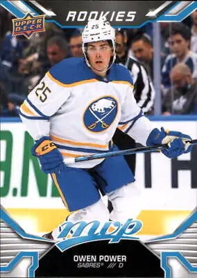 Hockey trading card of Owen Power from 2022-23 Upper Deck MVP Buffalo Sabres