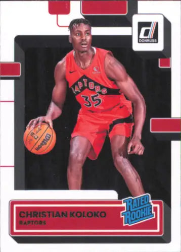 Christian Koloko Rookie Toronto Raptors Basketball Card 2022-23 Donruss #233 NM-MT