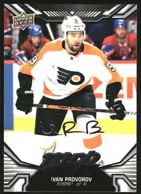 Hockey trading card of Ivan Provorov from 2022-23 Upper Deck MVP collection