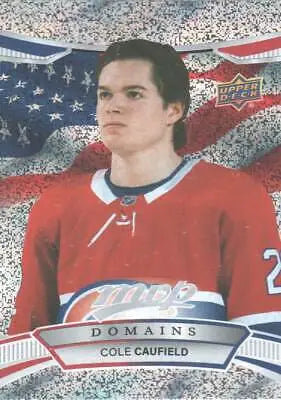 Cole Caufield Montreal Canadiens card from 2022-23 Upper Deck MVP collection NM-MT