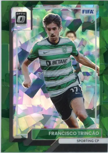 Francisco Trincão soccer card from 2022-23 Donruss Optic Green Ice #119 Sporting CP