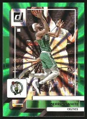 Derrick White 2022-23 Donruss Holo Green Laser basketball card from Boston Celtics