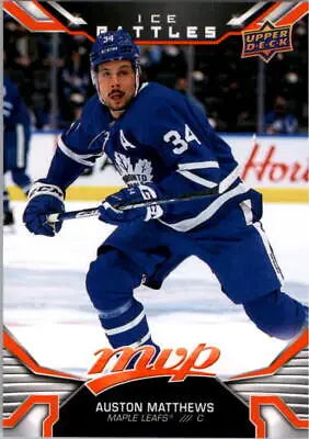 Auston Matthews 2022-23 Upper Deck MVP Ice Battles hockey card Maple Leafs SP