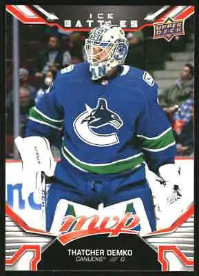 Thatcher Demko Vancouver Canucks hockey card from 2022-23 Upper Deck MVP collection