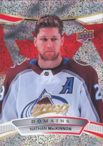 Nathan MacKinnon 2022-23 Upper Deck MVP Domains Gold hockey card NM-MT