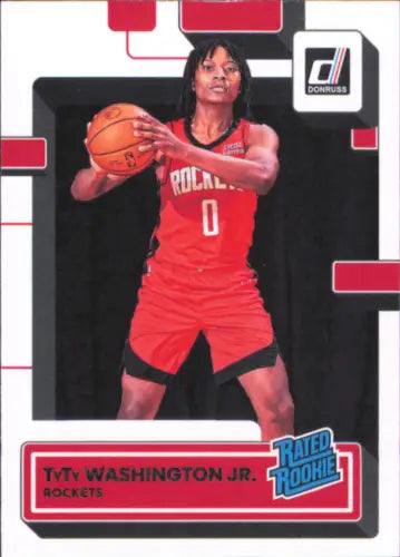 TyTy Washington Jr Rookie card from 2022-23 Donruss #229, Houston Rockets NM-MT