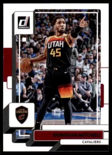 Donovan Mitchell basketball card showcasing original gloss from 2022-23 Donruss collection