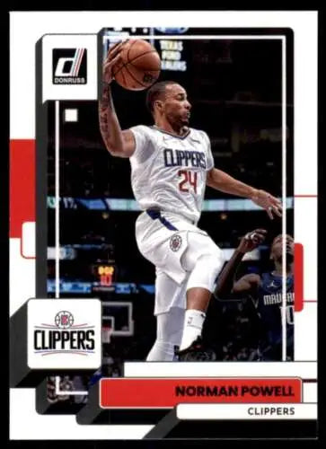 Norman Powell basketball card featuring original gloss from 2022-23 Donruss Clippers