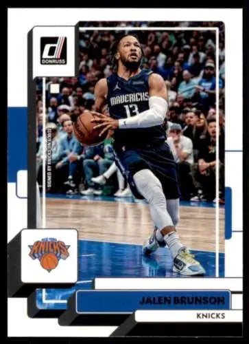 Jalen Brunson basketball card 2022-23 Donruss NM-MT original gloss Simply Sandoval