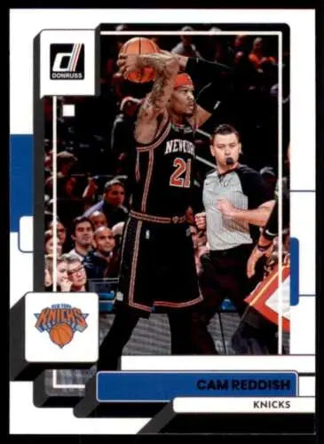 Cam Reddish basketball card from 2022-23 Donruss with original gloss, Knicks edition