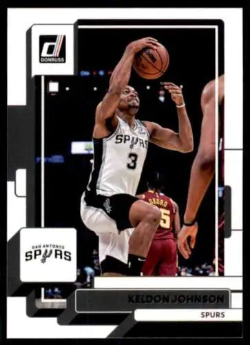 Keldon Johnson basketball card from 2022-23 Donruss NM-MT original gloss Simply Sandoval