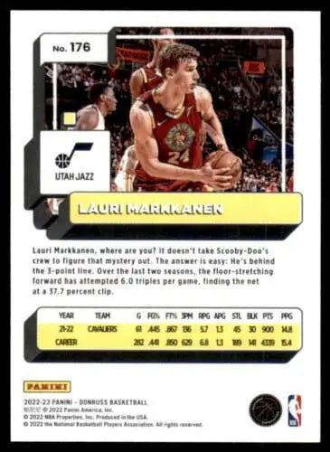 Lauri Markkanen 2022-23 Donruss Basketball trading card with original gloss finish