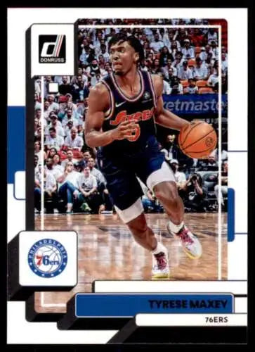 Tyrese Maxey basketball card 2022-23 Donruss #18 with original gloss by Simply Sandoval