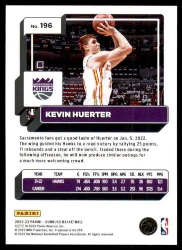 Kevin Huerter basketball card 2022-23 Donruss NM-MT original gloss Simply Sandoval