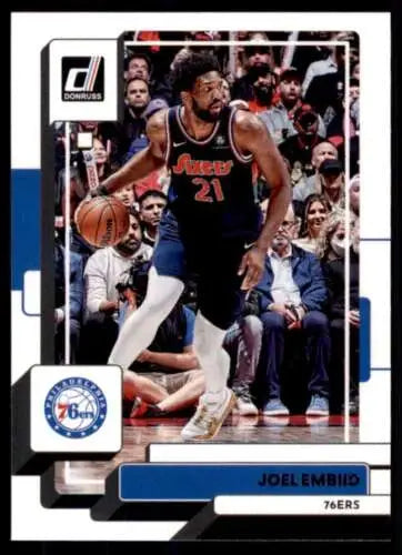 Joel Embiid basketball card 2022-23 Donruss #21 featuring original gloss finish