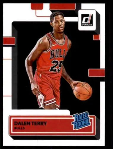 Dalen Terry basketball card featuring original gloss from 2022-23 Donruss Rated Rookie