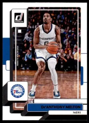 Basketball trading card of De’Anthony Melton NM-MT in a Philadelphia 76ers uniform