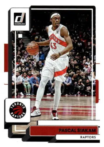 Pascal Siakam basketball card from 2022-23 Donruss with original gloss for Raptors fans