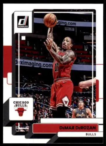 Basketball card of DeMar DeRozan from 2022-23 Donruss with original gloss features