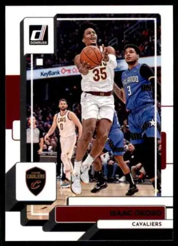 Basketball trading card of Isaac Okoro in original gloss from 2022-23 Donruss set