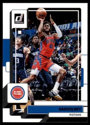 Saddiq Bey basketball card featuring original gloss from 2022-23 Donruss collection