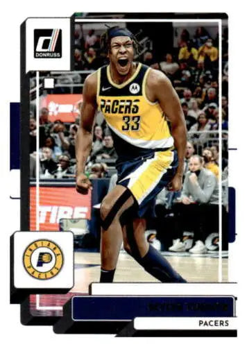 Myles Turner 2022-23 Donruss basketball card with original gloss, Simply Sandoval ID:57270