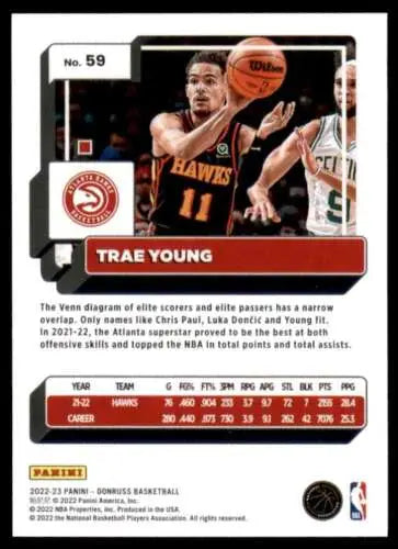 Trae Young basketball card 2022-23 Donruss #59 original gloss by Simply Sandoval