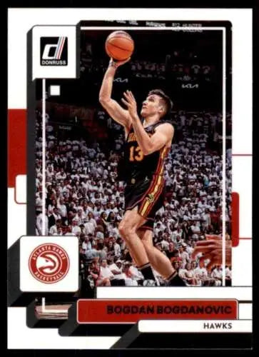 Bogdan Bogdanovic basketball card 2022-23 Donruss NM-MT original gloss Hawks