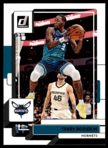 Basketball trading card of Terry Rozier III in teal Hornets uniform with original gloss