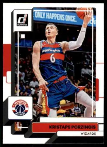 Kristaps Porzingis basketball card from 2022-23 Donruss with original gloss finish