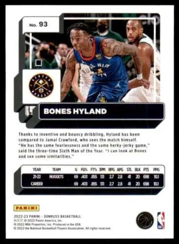 Bones Hyland basketball card 2022-23 Donruss #93 with original gloss from Simply Sandoval