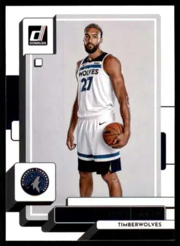 Basketball trading card of Rudy Gobert from 2022-23 Donruss with original gloss finish