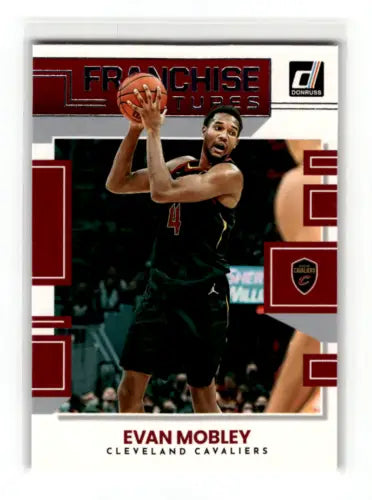 Evan Mobley basketball card from Donruss Franchise Features showcases original gloss