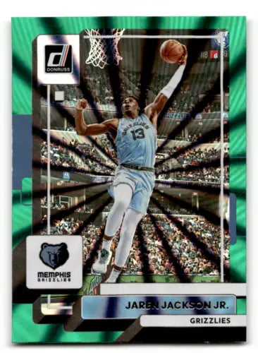 Jaren Jackson Jr. basketball card 2022-23 Donruss Holo Green Laser NM-MT Grizzlies