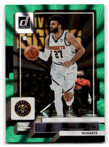 Jamal Murray basketball card featuring Donruss Holo Green Laser original gloss design