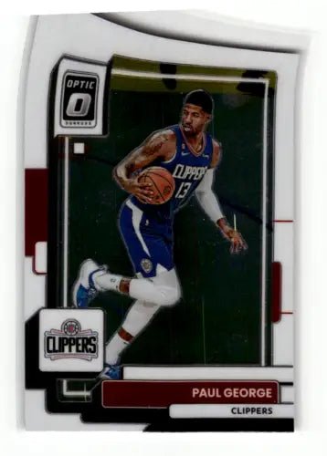 Paul George basketball card featuring original gloss from Donruss Optic 2022-23 Clippers