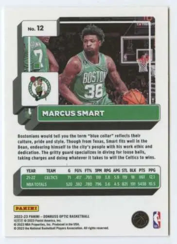 Marcus Smart 2022-23 Donruss Optic basketball card with original gloss finish