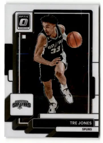 Tre Jones basketball card from 2022-23 Donruss Optic with original gloss finish