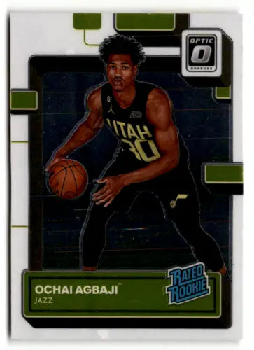 Ochai Agbaji basketball card from 2022-23 Donruss Optic with original gloss finish