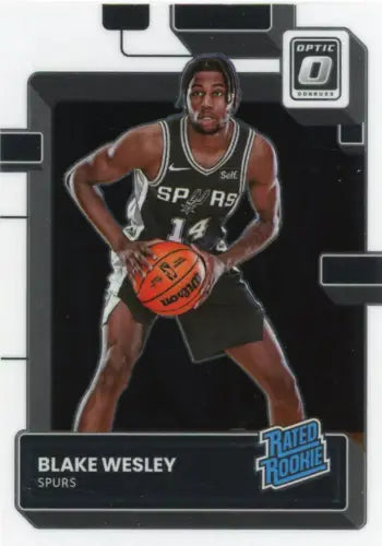 Blake Wesley 2022-23 Donruss Optic Rookie Card San Antonio Spurs NBA NM-MT