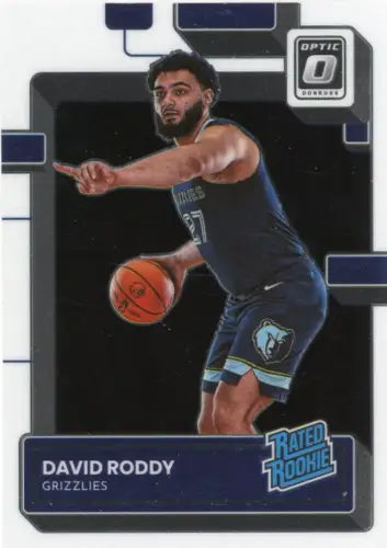 2022-23 Donruss Optic #225 David Roddy Rookie Memphis Grizzlies Basketball Card