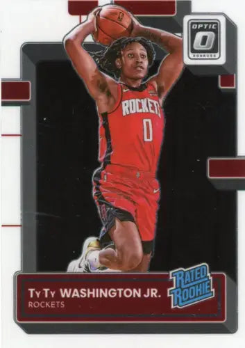 2022-23 Donruss Optic #231 TyTy Washington Jr Rookie Houston Rockets Card NM-MT