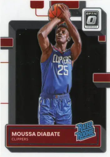 Moussa Diabate 2022-23 Donruss Optic Rookie Los Angeles Clippers Card NM-MT