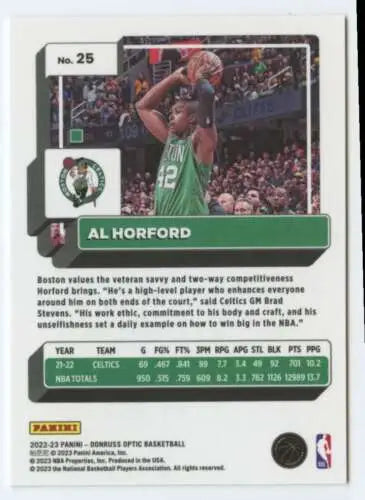 Al Horford basketball card from 2022-23 Donruss Optic with original gloss finish