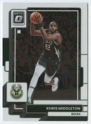 Khris Middleton basketball card 2022-23 Donruss Optic with original gloss finish