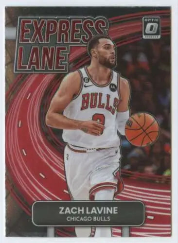 Zach LaVine basketball card from 2022-23 Donruss Optic Express Lane original gloss