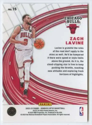 2022-23 Donruss Optic Express Lane card featuring Zach LaVine with original gloss finish